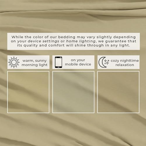 Image of Great Bay Home Cotton Jersey Knit King Sheet Set - Ultra-Soft, Stretchy, Heathered Melange Bed Sheets - Cozy, Soft T-Shirt Sheet & Pillowcase Set (Heathered Eucalyptus)