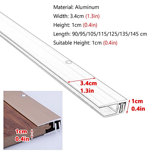 Bande de transition métallique revêtement sol stratifié 3,4cm - 2