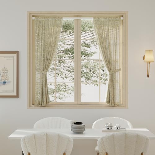 Image of AIZESI Shower Rod 34-59 Inch - Non-Slip, No Drill spring curtain tension rod Never Rust Adjustable Tension Curtain Rod, White Shower Curtain Rod