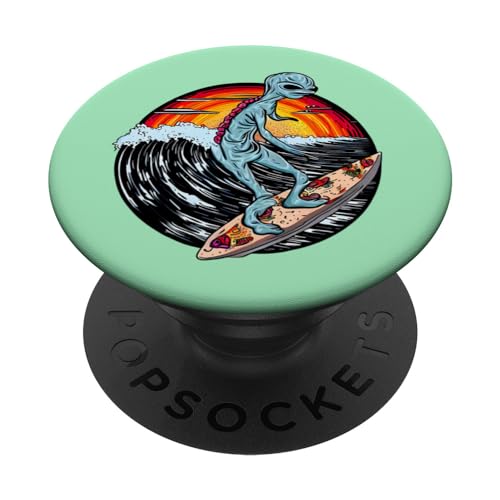 Extranjero Surfing Pizza Atardecer PopSockets PopGrip Intercambiable