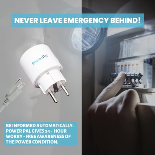 Power Monitoring Gerät Pal: Smart Plug mit Text- oder E-Mail-Benachrichtigungen für Strom innerhalb des Standorts und angeschlossene Geräte
