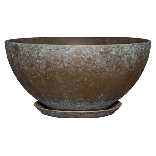 GARDENGOODZ 9010D-377R Planter, 10" Rosie Bowl, Weathered Copper by Classic Home & Garden - Used condition - CA$17.82