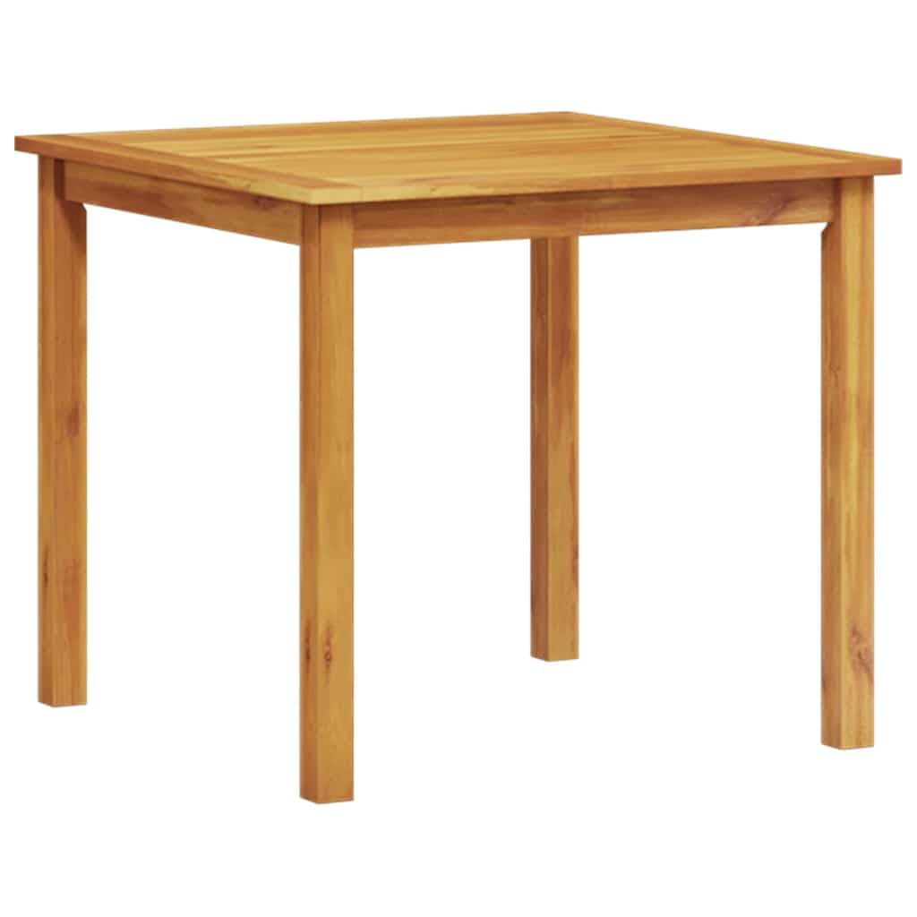 Juego de mesa de jardín de madera maciza de acacia, 3 unidades, color marrón, mesa de jardín plegable con superficie aceitada para comidas acogedoras al aire libre