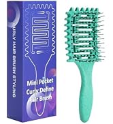 Mini Hair Brush, Travel Hair Brush, Compact Mini Detangler Brush for Easy Styling On-the-Go, Suit...