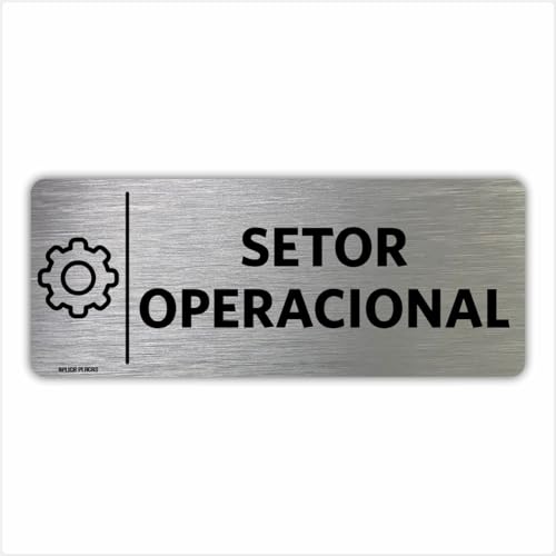 Placa Indicação Setor Portas - Setor Operacional - 8x20cm