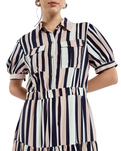 SIXDO Chiffon Flared Dress for Women, Long Maxi Dress, Womens 2025 Flowy Casual Spring and Summer 2025 (US, Alpha, X-Large, Regular, Regular, Colourful) — view 5