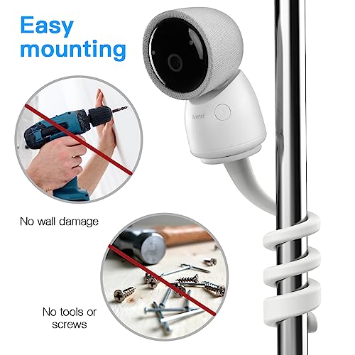 HOLACA Flexible Holder for Arenti Baby Monitor Flexible Mount, White - Image 3