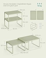 SONGMICS Gewürzregal, 2er Set, erweiterbar, stapelbar, Stahl – Ansicht 6