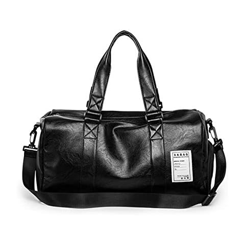 Travel Duffle Bag Gym Bag Weekend Overnight Holdalls Tote Bag Hand Luggage Bag with Shoe Compartment and Wet Pocket for Women&Men(Sport Duffel Bag for Black) Cover