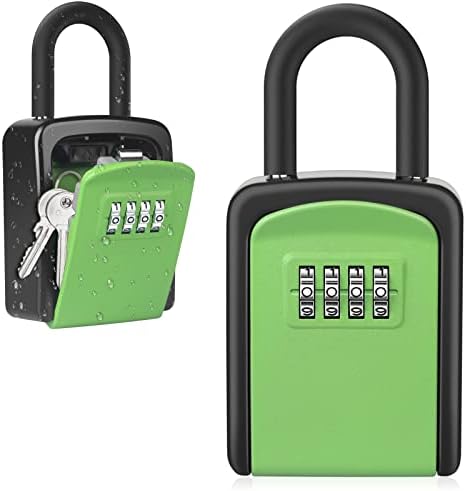 Diyife Key Safe, [Weatherproof] Portable Lock Box for Keys Outdoor with Removable Shackle, Hangable Combination Key Lock Box for Home Office Garage School Airbnb, Free of Installation