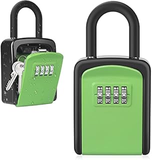 Diyife Key Safe, [Weatherproof] Portable Lock Box for Keys Outdoor with Removable Shackle, Hangable Combination Key Lock Box for Home Office Garage School Airbnb, Free of Installation