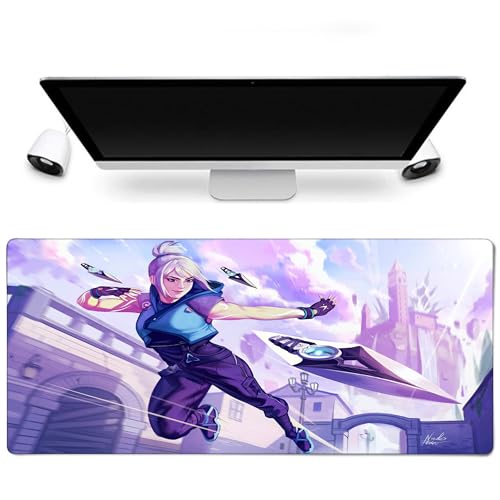 Sublymes Jett Valorant Mat for Setup Pro - 800x400mm, Waterproof and Stable Surface, Perfect for Esports, Creation, and Productivity