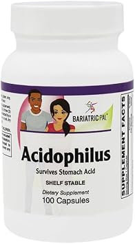 BariatricPal Probiotic Acidophilus - 500 Million CFU 100 Capsules