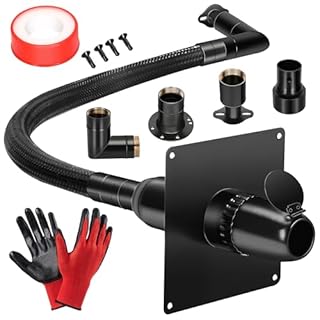 2025 Upgrade Generator Exhaust Extension Silencer Kit with Three Universal Adapters,Threaded Connector,Rain Cap and 90° Elbow–Leakproof, Weatherproof & Flexible Muffler Upgrade for Portable Generators