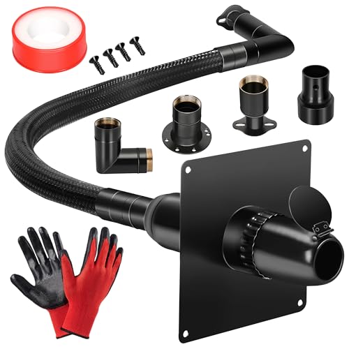 2025 Upgrade Generator Exhaust Extension Silencer Kit with Three Universal Adapters,Threaded Connector,Rain Cap and 90° Elbow–Leakproof, Weatherproof & Flexible Muffler Upgrade for Portable Generators by Mokemok - Used condition - US$97.37