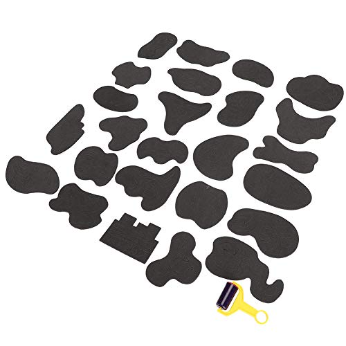 [25 disegni unici per uno stile creativo] Questo kit di stencil per tatuaggi per capelli include 25 modelli distinti che offrono infinite possibilità per disegni creativi di capelli.che tu sia uno stilista professionista o un appassionato del fai te, troverai il modello perfetto per ogni occasione, dalle forme geometriche audaci agli intricati motivi artistici.