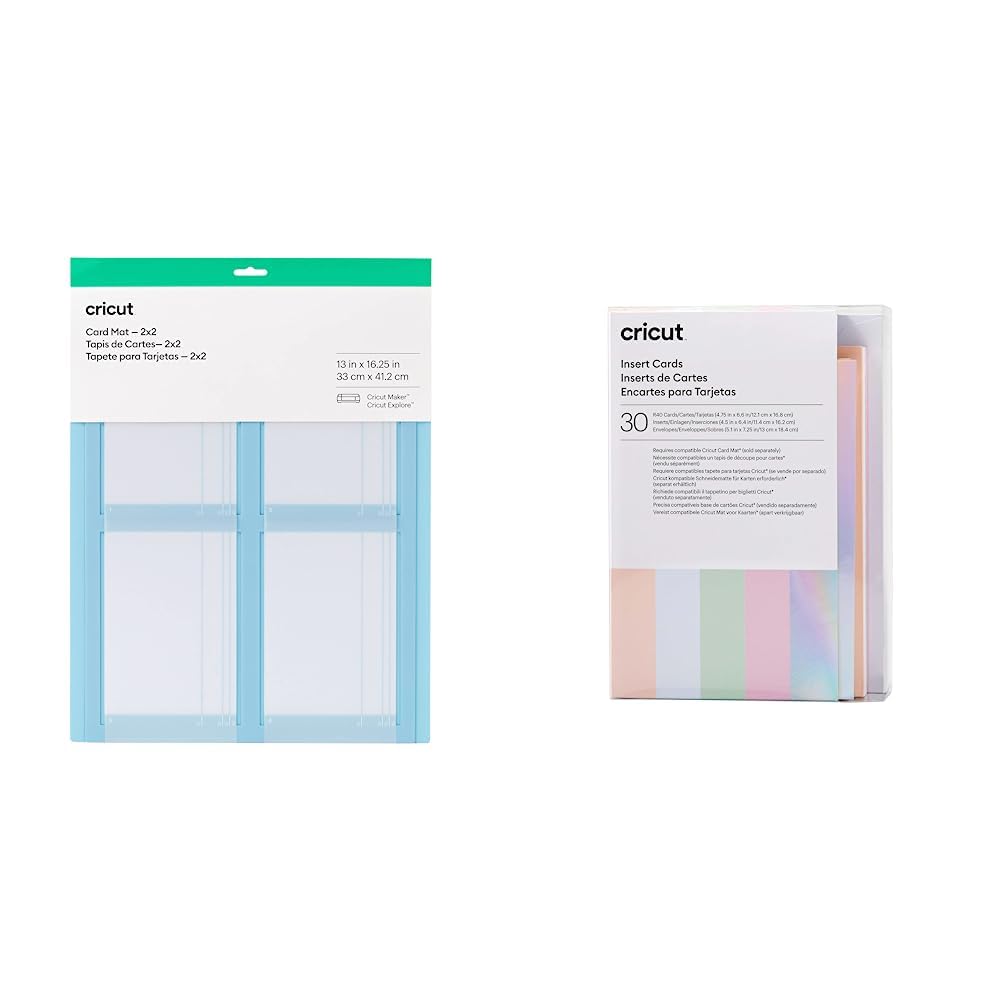 Cricut Kartenmatte 2x2 - Kompatibel Mit Allen Kartengrößen & Insert Cards | Prinzessin | 12,1 cm x 16,8 cm (Größe R40) | 30-Pack