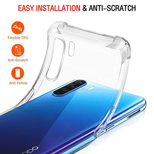 Image of Bumper Back Cover Case Transparent for Oppo F15|Four Corners Protection|Camera Protection Back Cover Case for Oppo F15 -Transparent