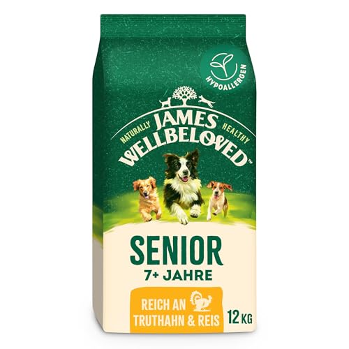 James WELLBELOVED 12kg Hund Senior Trockenfutter Truthahn & Reis
