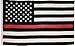 Thin Red Line Flag - 3X5 Foot with Embroidered Stars and Sewn Stripes - Black White and Red American Flag Honoring Firefighters and EMTs