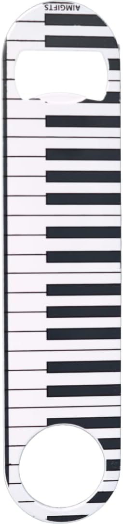 Music Keyboard Bottle Opener / 7" White & Black Bottle Opener