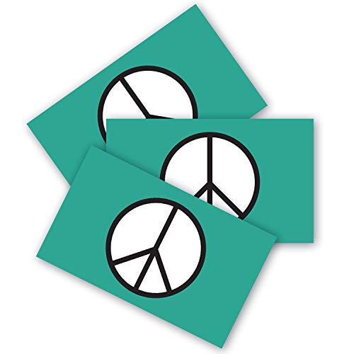 3x5 Peace Sticker 3-Pack Made with Durable Waterproof Materials Peace Symbol Bumper Sticker Peace Sign Sticker Hippie Sticker Peace Symbol Decal Peace Sign Decal
