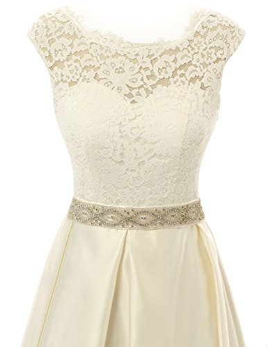 Wedding Dress For Bride Lace Wedding Dresses Backless Wedding Gown With Crystal Sash A Line Ivory #TOP3