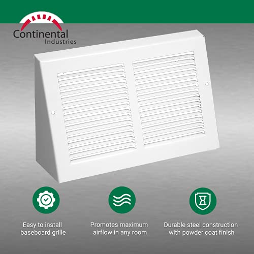 Continental Triangular Baseboard Grille Air Vent Covers - 30X6-Inch Opening & 6 ⅞ X31 ⅜-Inch Overall #TOP1