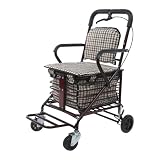 Heavy Duty Foldable Shopping Cart with Seat