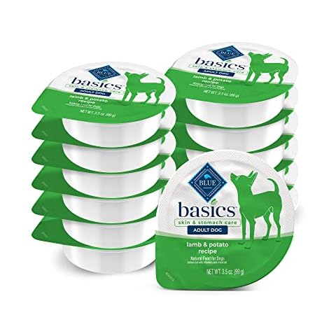 Blue Buffalo Basics Skin & Stomach Care, Grain Free Natural Adult Small Breed Wet Dog Food Cups Cover