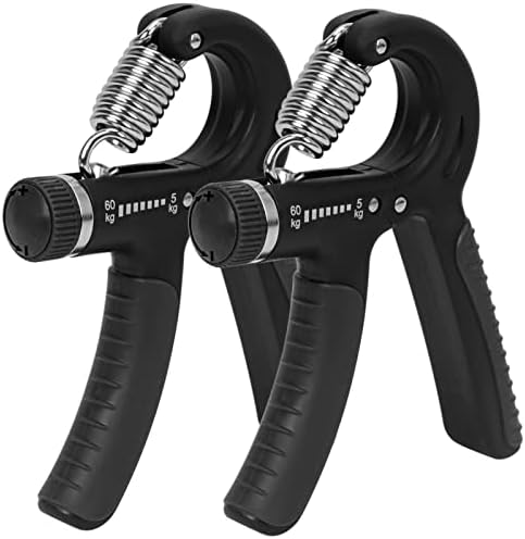 FYY 2PCS Hand Grip Strengthener Exerciser, Adjustable Resistance 5-60 kg (11-132 lbs) Hand Grip Strength Trainer for Training