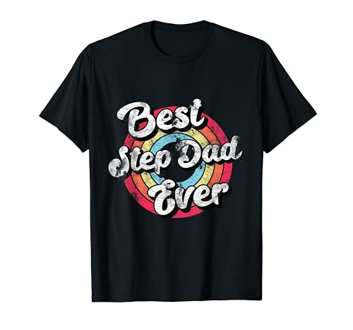 Best Step Dad Ever 70年代 レトロ ヴィンテージ 父の日 ステップ 子供 Tシャツ