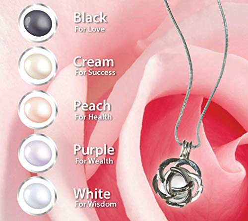 Northern Response Presents Precious Pearl by My Inspirations, Cultured Pearl in Oyster Necklace Kit Pendant with Rhodium Plated Chain 20” (Rose) - Thumbnail 4