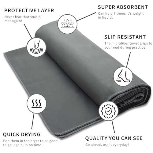 MIAOMIAO Non-Slip Hot Yoga Towel Set,Super Absorbent Microfiber in, 24.5" x 72" - Anti-Slip, Injury Free Design for Pilates, Yoga Mats, Exercise, and Fitness Gear by MIAOMIAO - Image 2