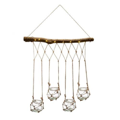 Atmosphera - Set de 4 soliflores Suspendus LED - Verre
