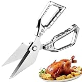 Tijeras de Cocina | Con Empuñadura Antideslizante Utensilios de Cocina - Tijeras para Carne de Pollo | para Huesos de Pollo Pato Pescado Verduras Barbacoa Casera Hornear Camping Picnic y Personas