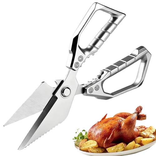 Tijeras Para Carne - Cortadora De Acero Inoxidable,Tijeras De Aves De Corral, Y Pollo,para Huesos de Pollo Pato Pescado Verduras Barbacoa Casera Hornear Camping Picnic y Personas Mayores