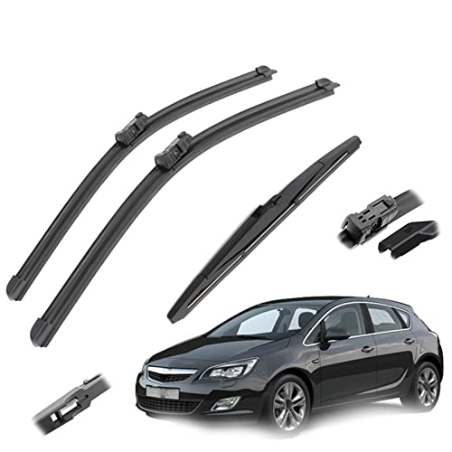 Essuie-glaces pour Opel Astra J GTC, lot de 3 balais avant et arrière 27 25 12 pouces