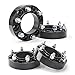 KSP 6X5.5 Wheel Spacers Fit for Tacoma 4runner, 1.5 inches Forged Hub Centric Adapters Kits with Extended Open Lug Nuts fit 6 Lug Wheels Without Locking hub, Package of 4 (Black 6061 T6 Aluminum)