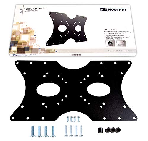 Mount-It! Steel VESA Adapter Plate Bracket, Conversion Kit for TV and Monitor Mounts, Expands 50x50 75x75 100x100 200x100 200x200 to Larger VESA Patterns Up to 400x200mm, Fits 32"–55" Screens by Mount-It! - Used condition - Image 5