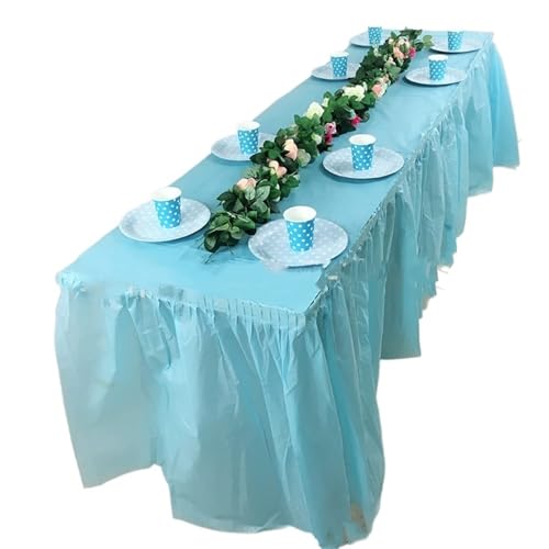 Jupe de table pour masquer les pieds de table et nappe rectangulaire de mariage - 2