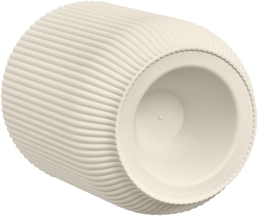 elho Vibes Fold Orchid High 12.5 cm - Orchid Pot for Indoor Use - Flower Pots for Indoor Use - 100% Recycled Plastic - White/Linen White