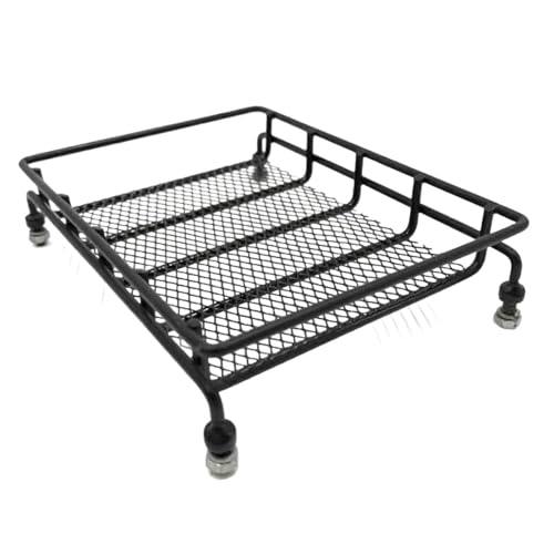 QUXVUIS RC Roof Rack Lightweight Upgrade Parts Suitable For 1/10 RC Crawler Car DIY Luggage Carrier Accessory 1/10 Car Luggage Tray Accessory DIY Model : Model Roof Rack Carrier