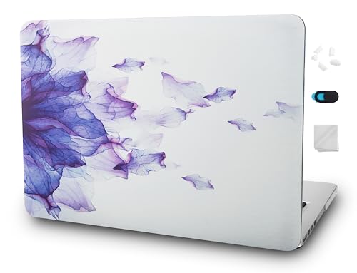KECC Compatible with MacBook Air 13 inch Case 2010-2017 Release (Old Version) A1466 A1369 Plastic Hard Shell for MacBook Air 13.3 inch, Purple Flower
