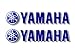 2 Yamaha Graphic Vinyl Decals for Truck Sled Snowmobile Kodiak Grizzly 700 Trailer Stickers ((2) 2"x 9", Blue)