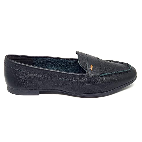 Sapato Mocassim em Couro Feminino Dakota Preto