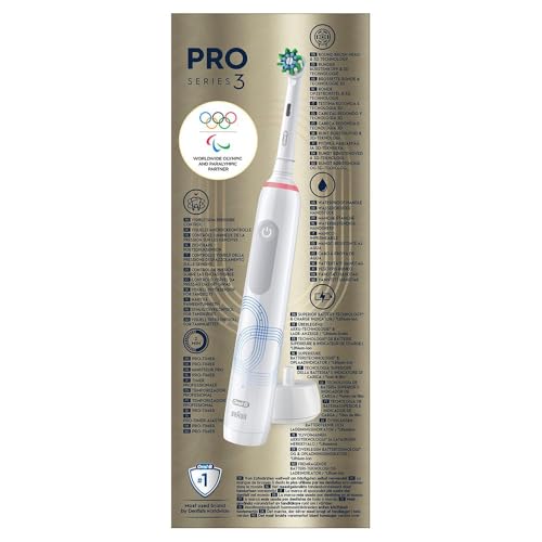 Oral-B Pro Series 3D Elektrische Zahnbürste, Weiß, 1 3D-Reinigungsbürste, entfernt Zahnbelag, 3 Putzmodi, Timer, wiederaufladbar – Bild 4