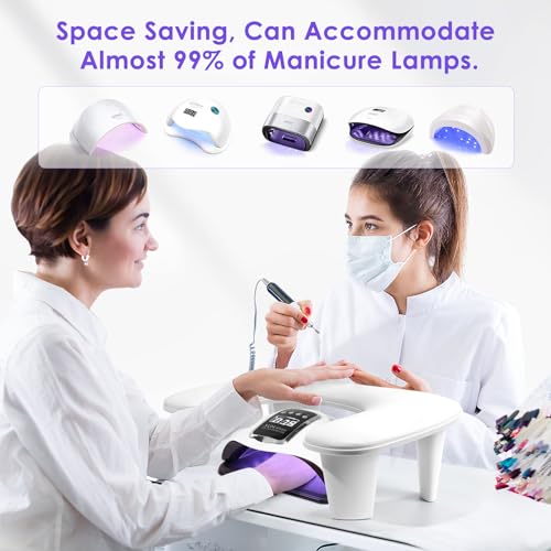 Descanso de braço para unhas Tech: Descanso de braço em forma de U para manicure apoio de braço gran