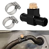 MOTOQUEEN Replace for 92500-AR000 & 92500-JK20A Heather Hose Connector Fits for Nissan Z33 350z Z34 370z Infiniti G35 G37 Coolant Bleeder Port with 2PCS Adapter