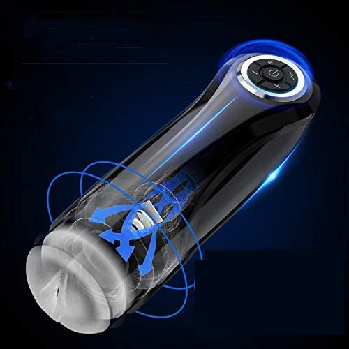 Male Masturbator Cup Electric Adult Sex Toys for Men with 5 Powerful Thrusting Modes and 3D Realistic Vagina Pussy Stroker Masturbation Male Vibrator, 6 Speeds Control 3 Female Sexy Moans